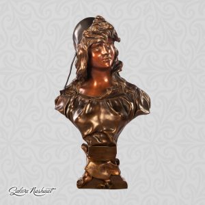 French bronze bust of a lady