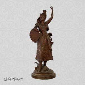 French signed bronze figurine of a dancer