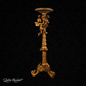 Gilt wood french Lamp pedestal of a tree topped