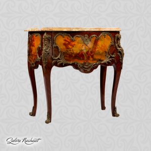 Small Wooden Table With Marble