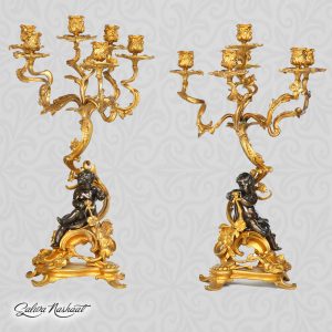 Twin Candelabra - with holding boys