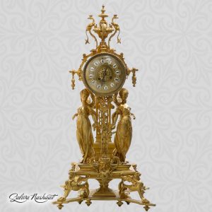 Monumental ormolu mantel clock