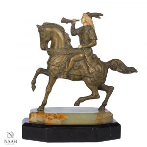 Man on his Horse Bronze Statue