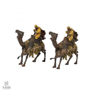 Pair of Arabian Men Riding Camel
