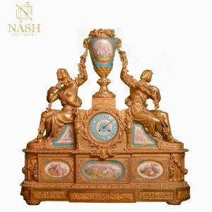 Timeless Harmony - Mantel Clock with Small Vase