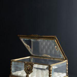 Gilt bronze and glass Jewellery casket